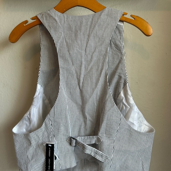 Larry Levine Stripped Vest Size XL - Picture 2 of 5